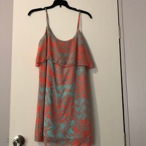 Geometric pattern shift dress